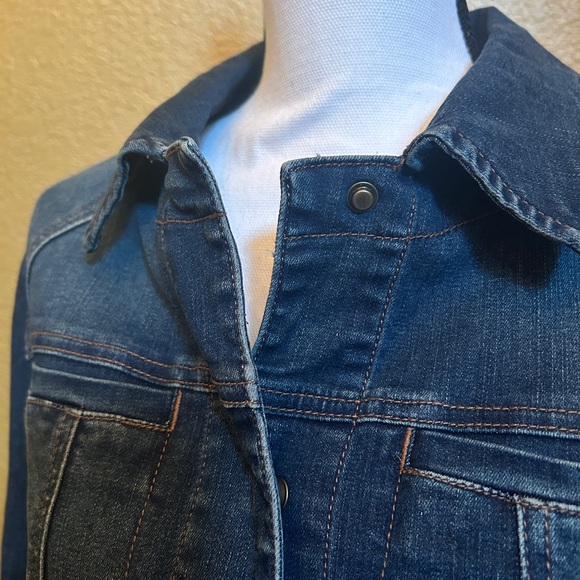 Wit & Wisdom Blue Jean Jacket Fitted Tailored Style - Picture 2 of 15